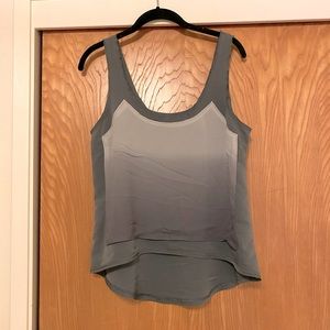Silence + Noise Hi-Lo Ombré Grey Tank